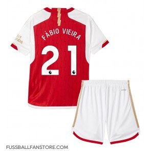 Arsenal Fabio Vieira #21 Replik Heimtrikot Kinder 2023-24 Kurzarm (+ Kurze Hosen)